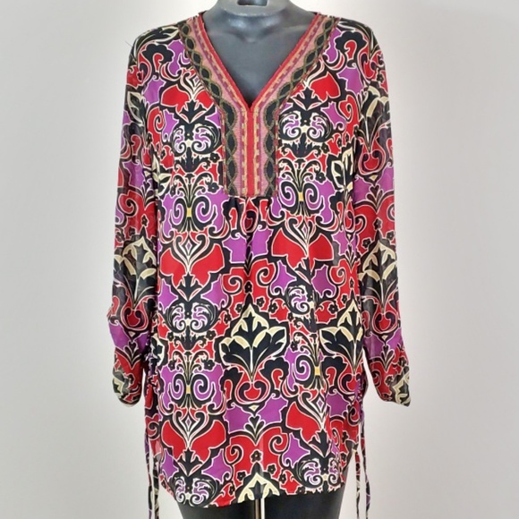 Colorful Sheer Tunic - Picture 8 of 8